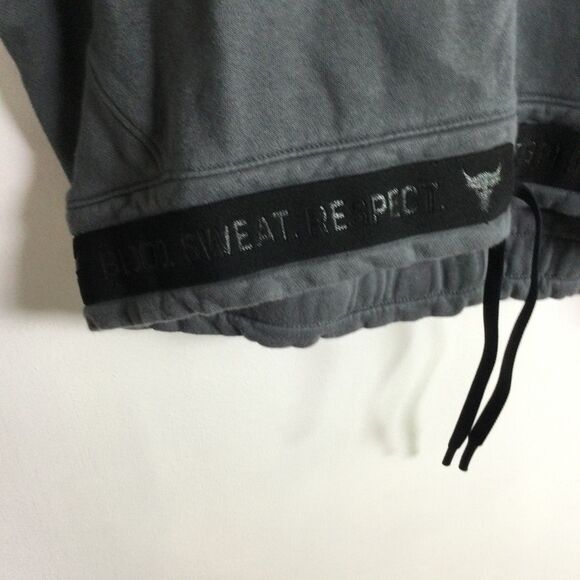 Under Armour Women Project Rock Pullover Loose Tie Bottom Sweatshirt Gray Size L - Picture 6 of 15